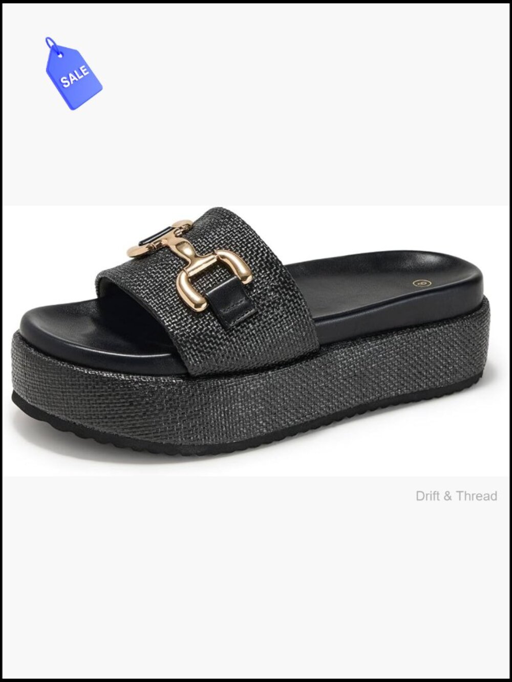 Women platform sandals raffia espadrilles slip on boho open toe woven straw